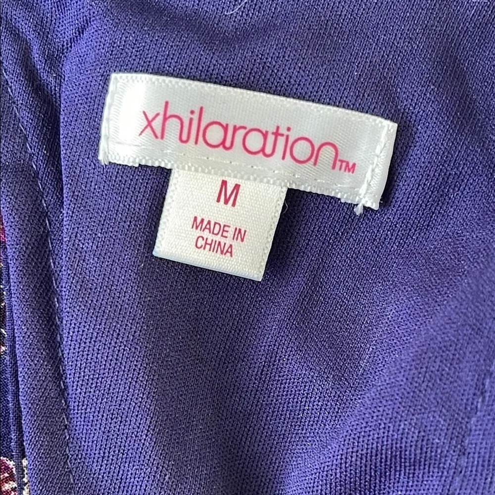 Navy Sleeveless Dress with Pink Embroidery size Medium - Picture 2 of 5